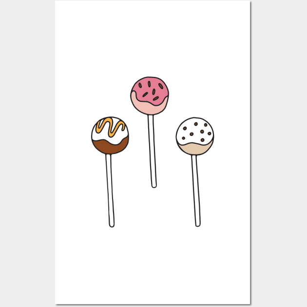 Cake Pops Pattern Wall Art by murialbezanson